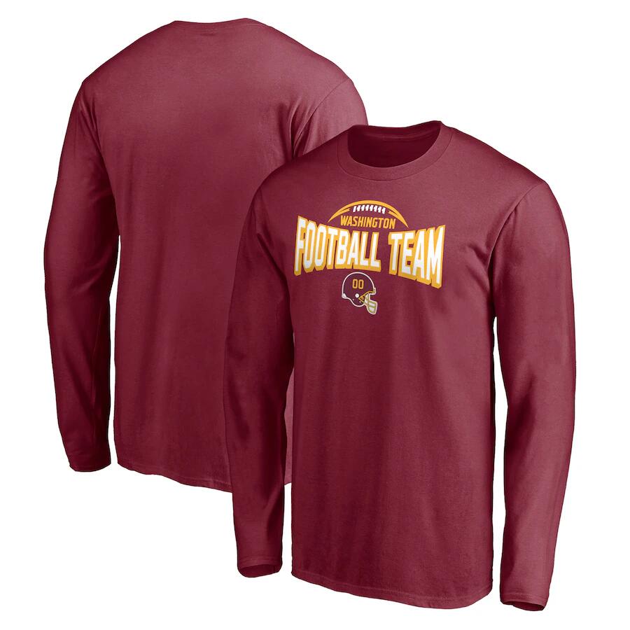 Men's Washington Commanders Burgundy Clamp Down Long Sleeve T-Shirt Men's Washington Commanders Burgundy Clamp Down Long Sleeve T-Shirt